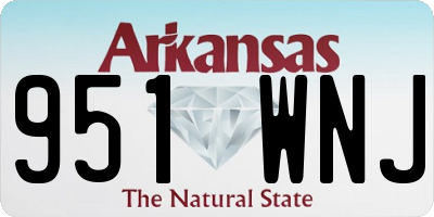 AR license plate 951WNJ