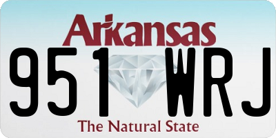 AR license plate 951WRJ