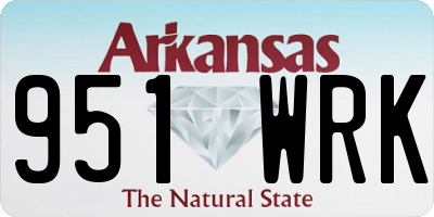 AR license plate 951WRK