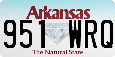 AR license plate 951WRQ