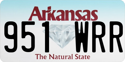 AR license plate 951WRR