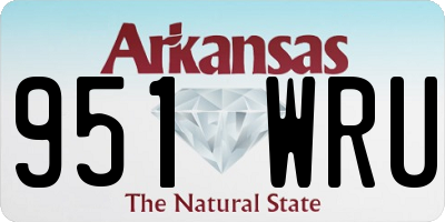 AR license plate 951WRU