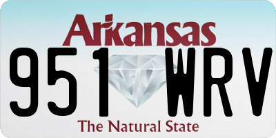 AR license plate 951WRV