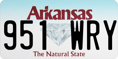 AR license plate 951WRY