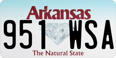 AR license plate 951WSA