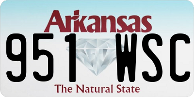 AR license plate 951WSC