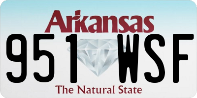 AR license plate 951WSF