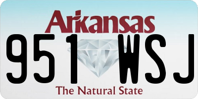 AR license plate 951WSJ