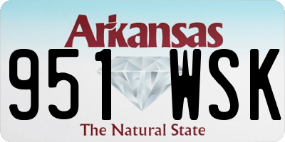 AR license plate 951WSK