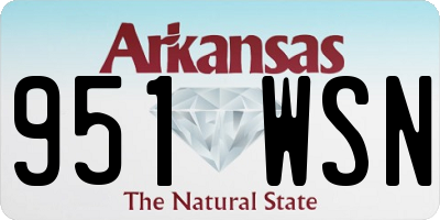 AR license plate 951WSN
