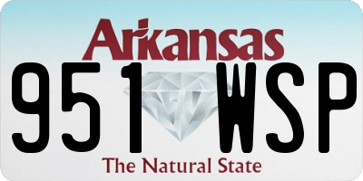 AR license plate 951WSP