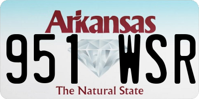 AR license plate 951WSR