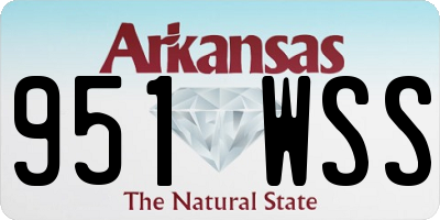 AR license plate 951WSS