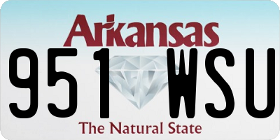 AR license plate 951WSU