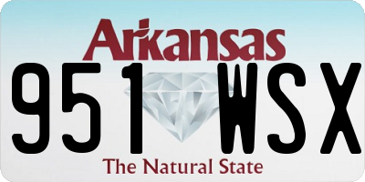AR license plate 951WSX