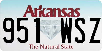 AR license plate 951WSZ