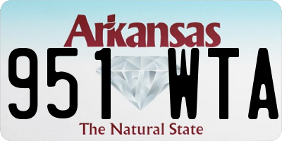 AR license plate 951WTA