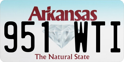 AR license plate 951WTI