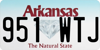 AR license plate 951WTJ