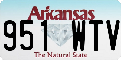 AR license plate 951WTV