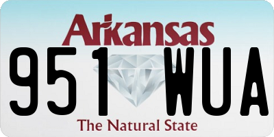 AR license plate 951WUA