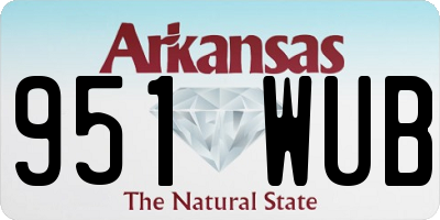 AR license plate 951WUB