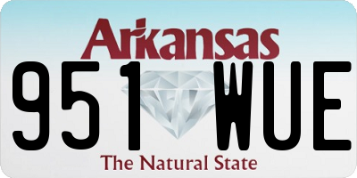 AR license plate 951WUE