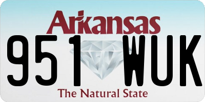 AR license plate 951WUK