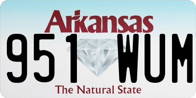 AR license plate 951WUM