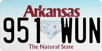 AR license plate 951WUN