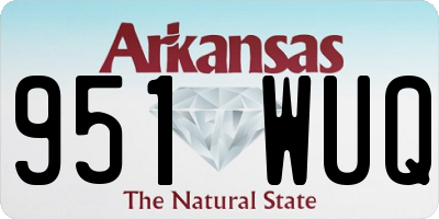 AR license plate 951WUQ