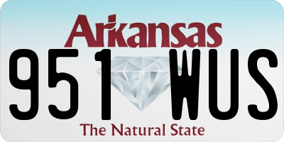 AR license plate 951WUS