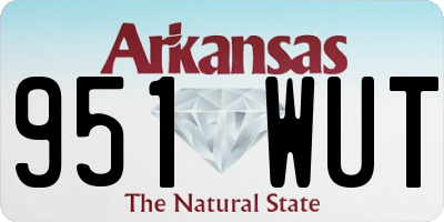 AR license plate 951WUT