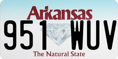 AR license plate 951WUV