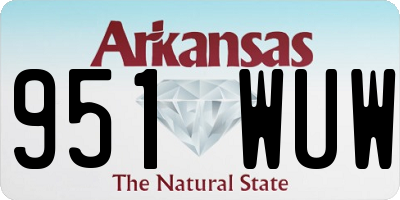 AR license plate 951WUW