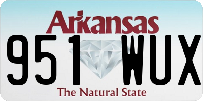 AR license plate 951WUX