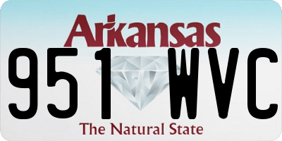 AR license plate 951WVC