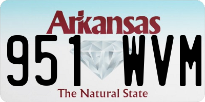 AR license plate 951WVM