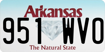 AR license plate 951WVO