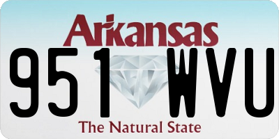 AR license plate 951WVU