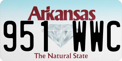 AR license plate 951WWC