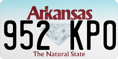 AR license plate 952KPO