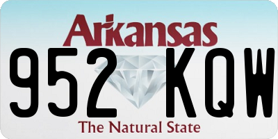 AR license plate 952KQW