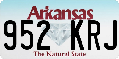 AR license plate 952KRJ