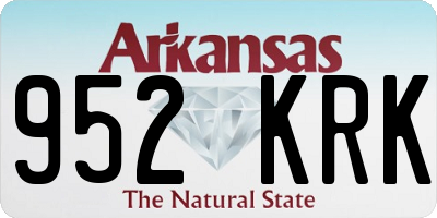 AR license plate 952KRK