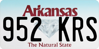 AR license plate 952KRS