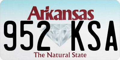 AR license plate 952KSA