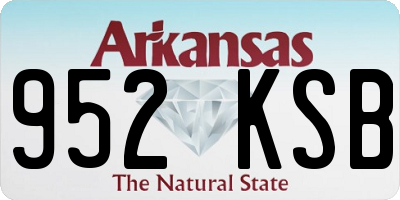 AR license plate 952KSB