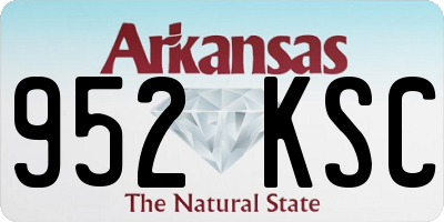 AR license plate 952KSC