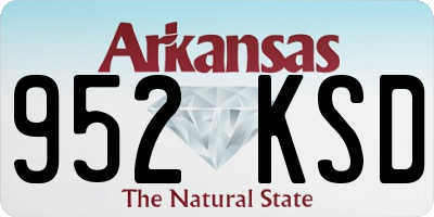 AR license plate 952KSD